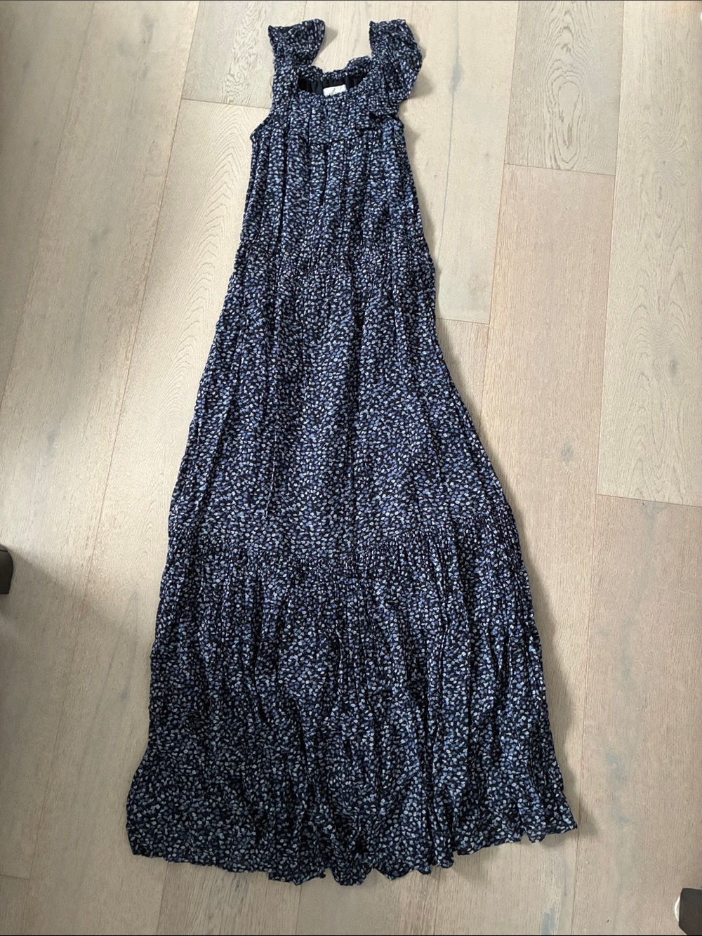 Ralph Lauren Navy and White Floral Maxi Dress
